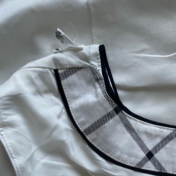 Sleeveless Black & White Top Size 2 WHBM - Picture 6 of 11